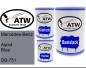 Preview: Mercedes-Benz, Ascot Blue, DB-751: 500ml Lackdose + 500ml Klarlack + 250ml Härter - Set, von ATW Autoteile West.